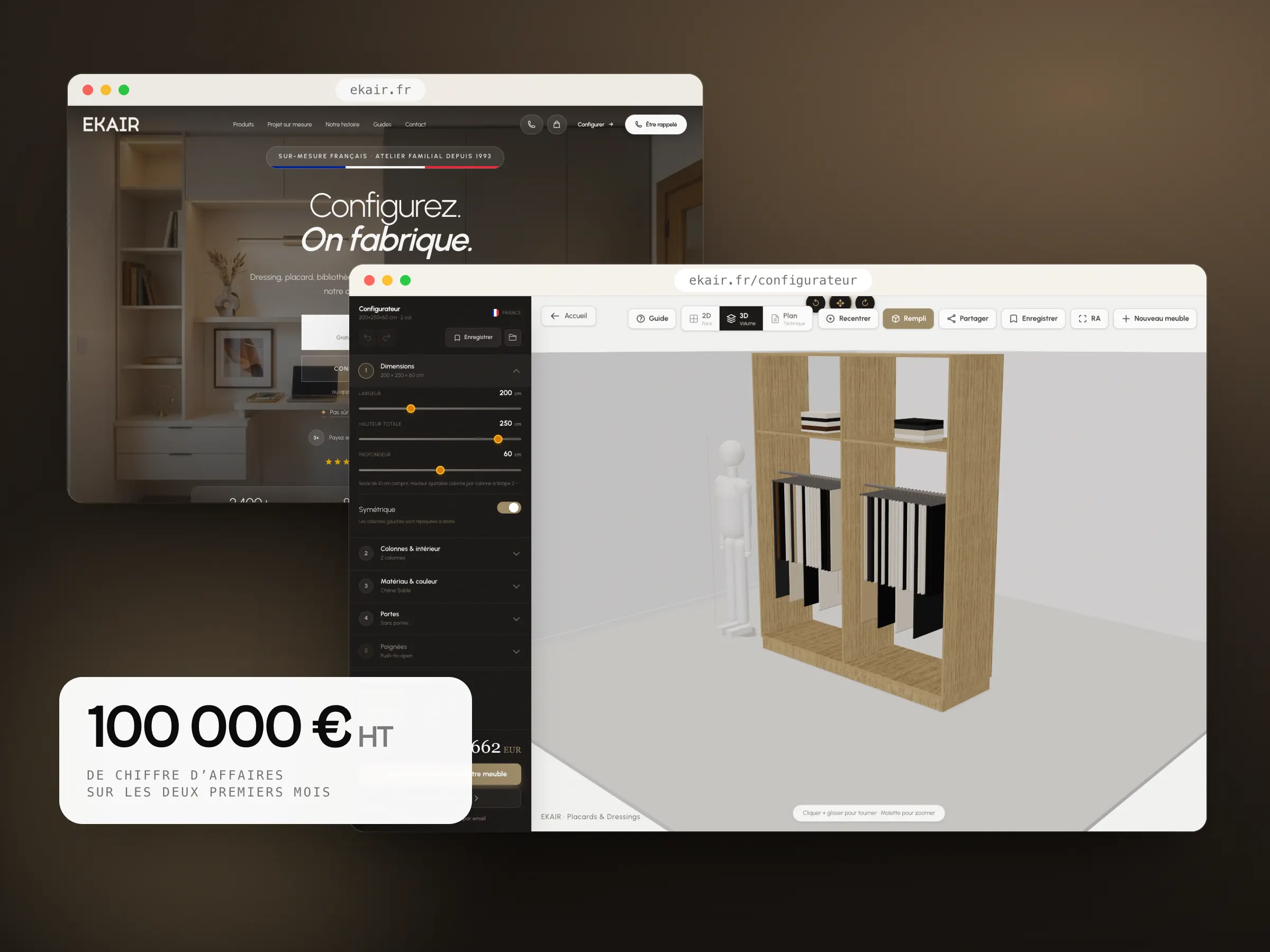 EKAIR : site et configurateur 3D